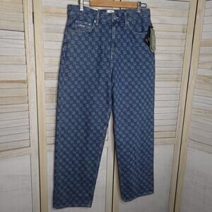 H&M Jeans 30 x 32 Blue Disney 100 X Loose High Rise Straight Leg Men Denim New